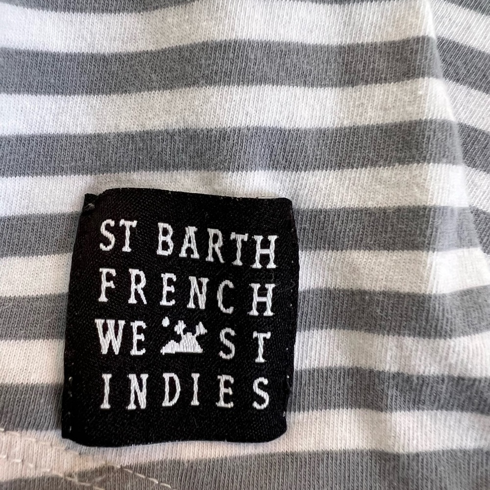 Pati de St Barth t-shirt gray/white stripes St Barth French West Indies